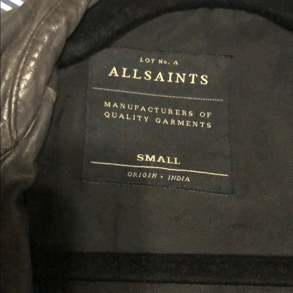 All Saints calf skin leather jacket. - Picture 3 of 4